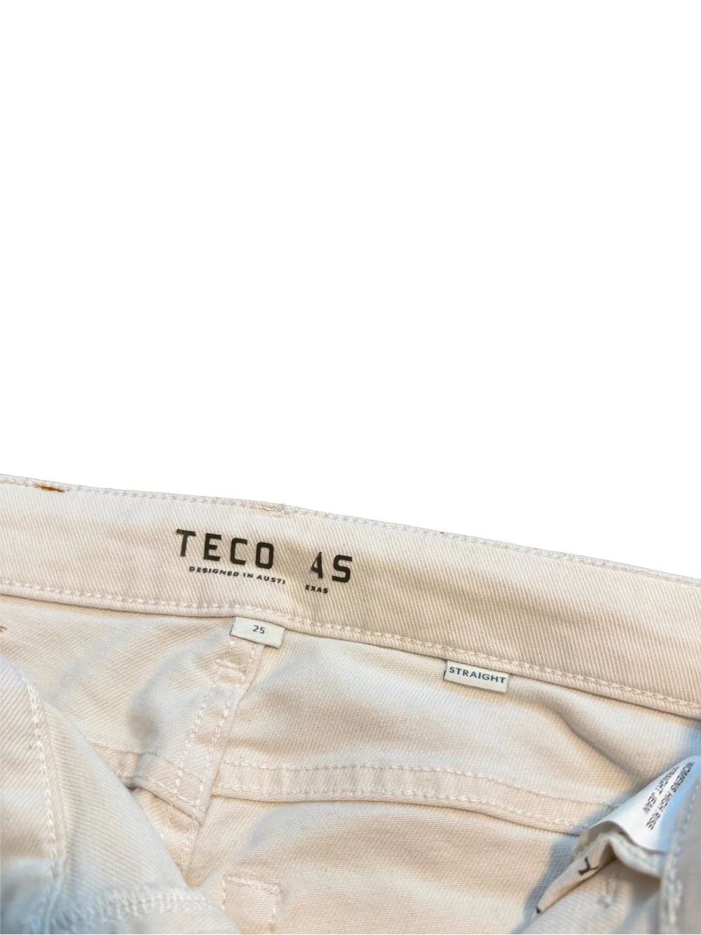 Tecovas Jeans Womens 25 White Straight Leg Western Cowgirl Rodeo High Rise Rider